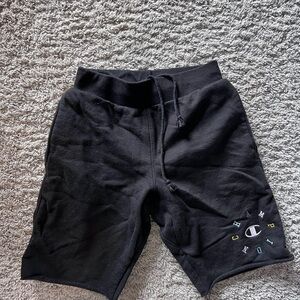 Champion Black Athletic Shorts with Relaxed Fit